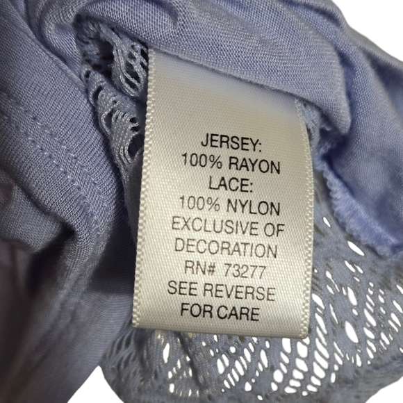 Apt.9 XL Lilac Purple Sleeveless Shirt Full Lace Back Blouse Top - Picture 6 of 6